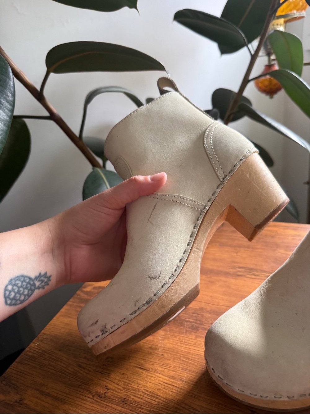TOFFEL SWEDEN size 37 Womens Beige Suede Zip Ankle Booties - Picture 12 of 15